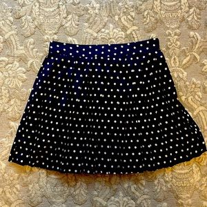 Blue polka dot skirt